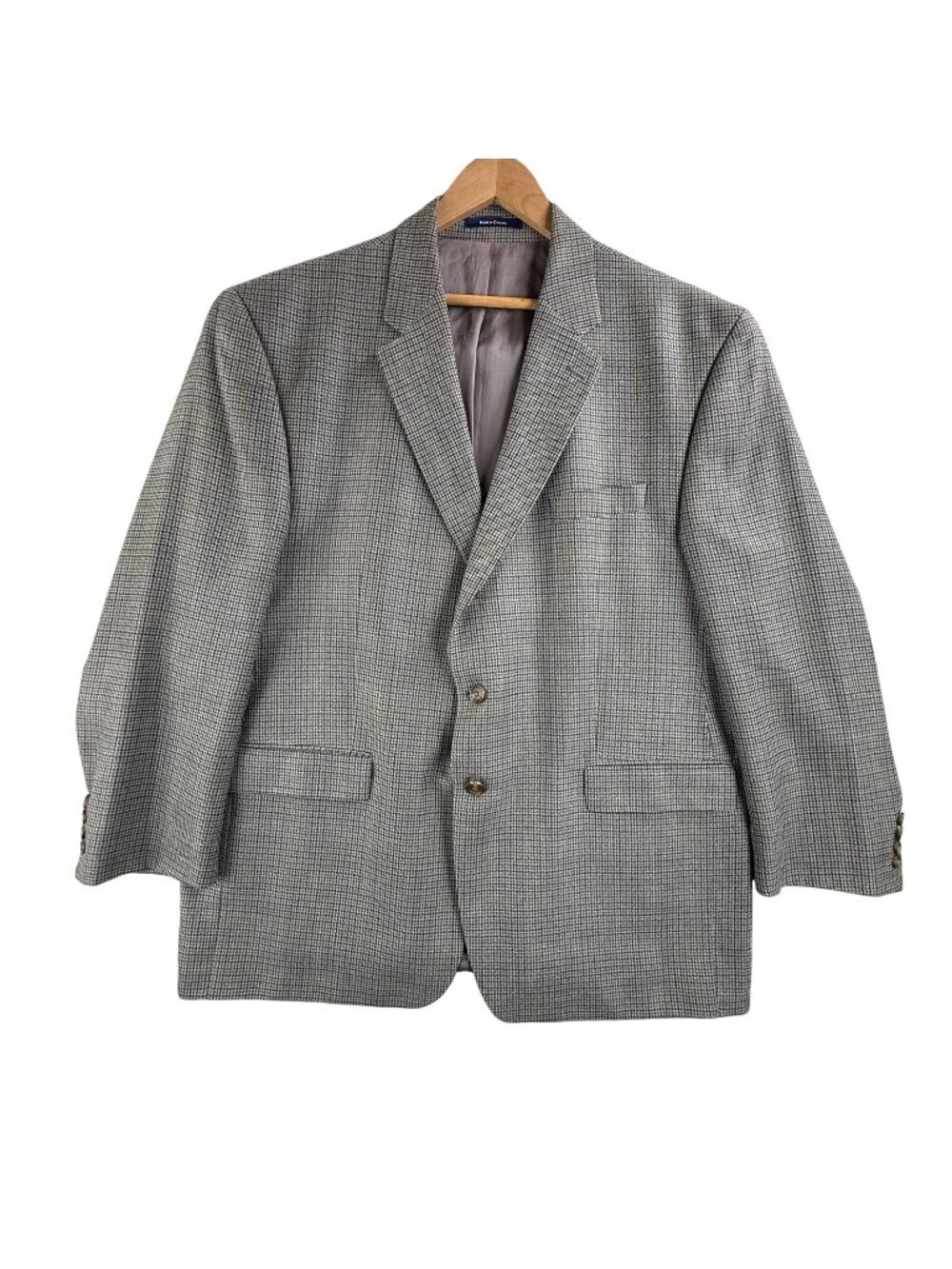 Vintage Ralph Lauren Blazer Mens 48 Gray Check Silk Wool Tweed Sport Coat Canada